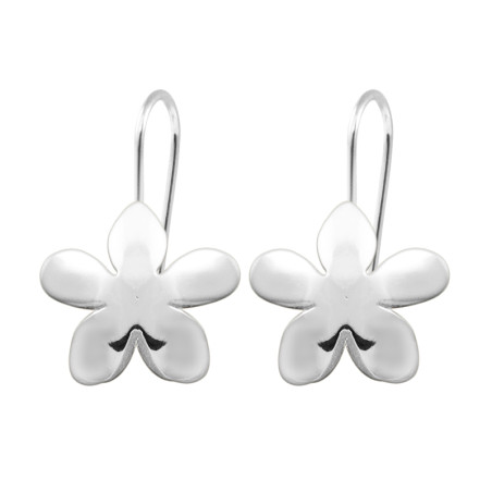 Silver flower earrings