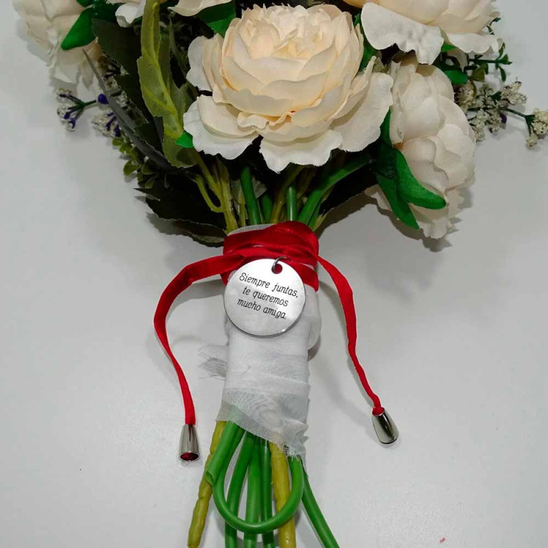 silver medal for bridal bouquets dedication