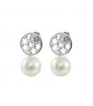 Circle silver earrings