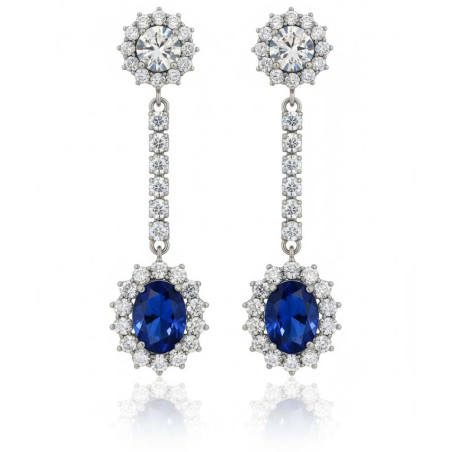 pendientes de plata y circonitas