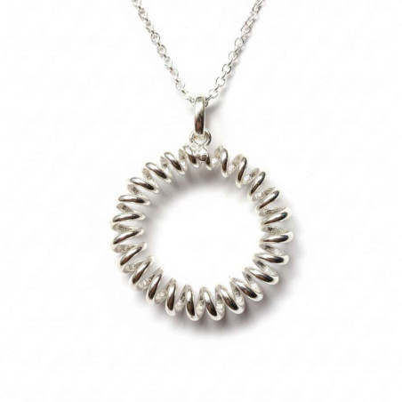 colgante circular de plata