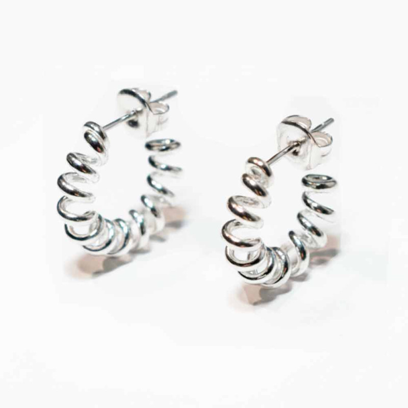 Silver hoop earrings