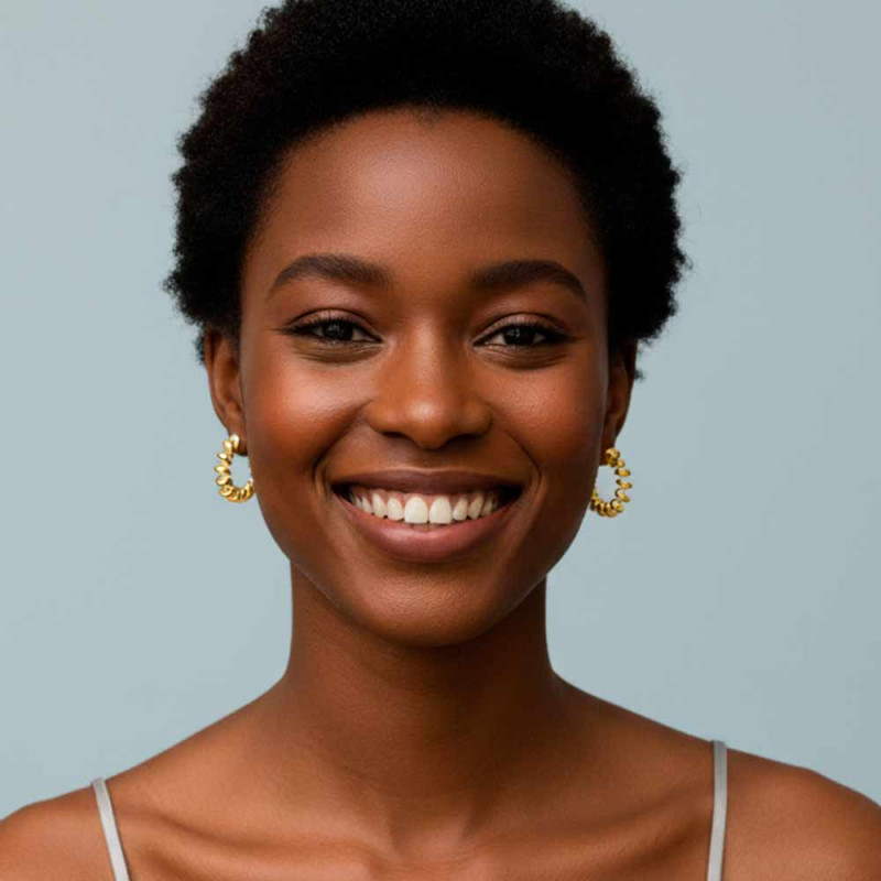 Gold-Plated Silver Hoop Earrings