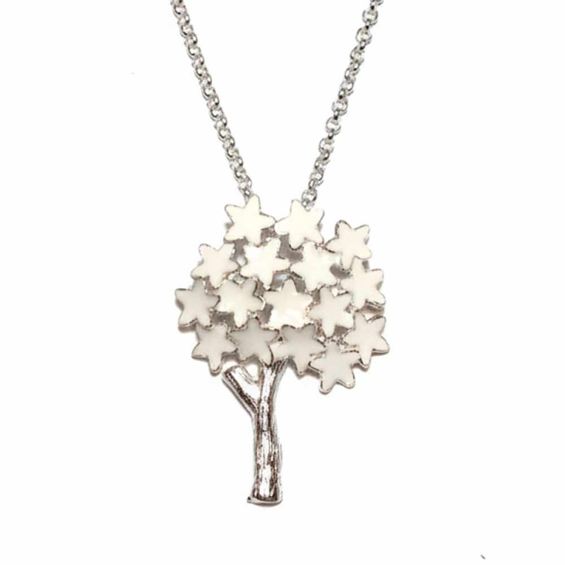 colgante en forma de biznaga hecha en plata