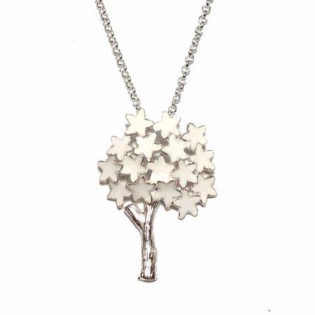 colgante en forma de biznaga hecha en plata