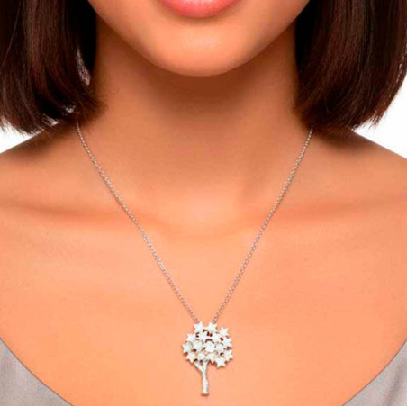 Silver Necklace with Jasmine Cactus Pendant