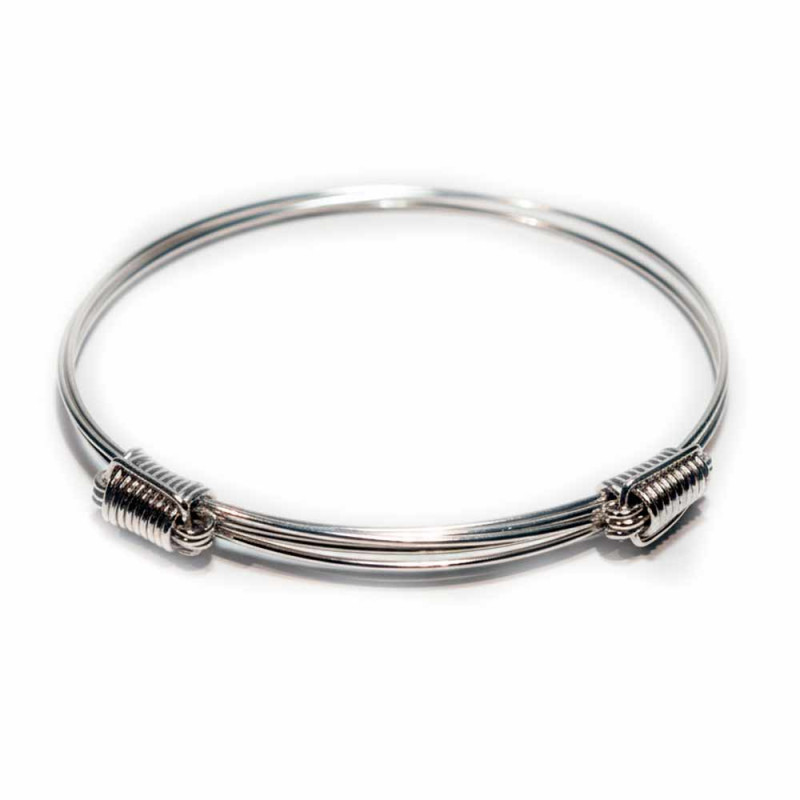 Pulsera nudos 3 hilos en plata | Joyería Hago