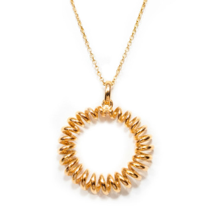 colgante circular dorado