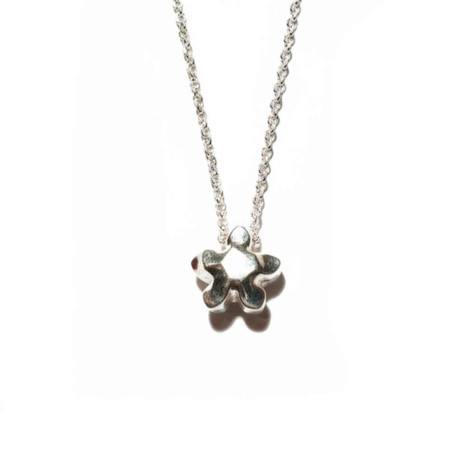 Silver jasmine necklace