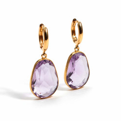 Pendientes Candy Oro y Amatista