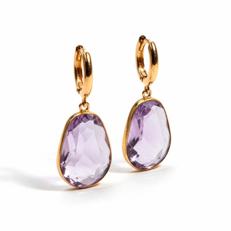 pendientes de oro y amatista