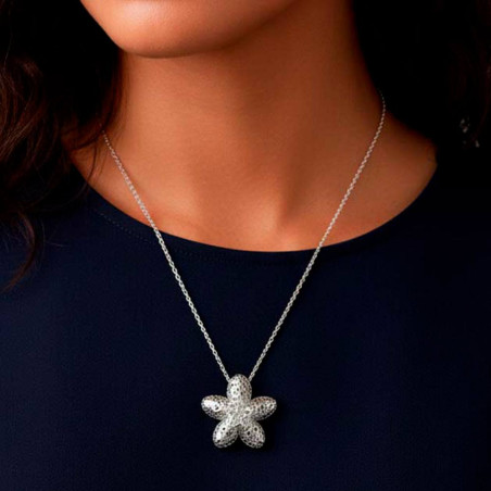 openwork silver jasmine necklace