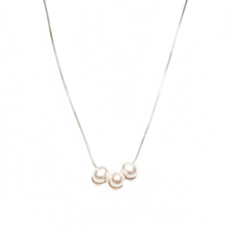 collar de plata con perlas