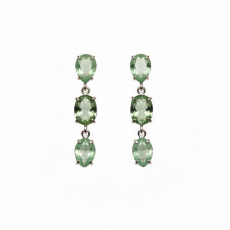 silver earrings with stones