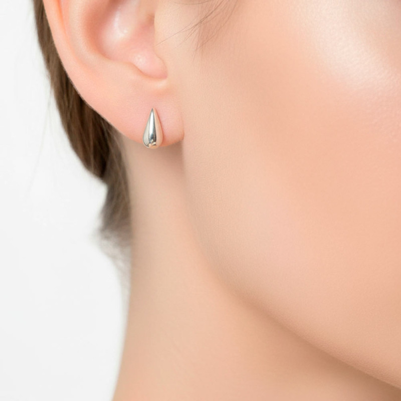 small silver earrings