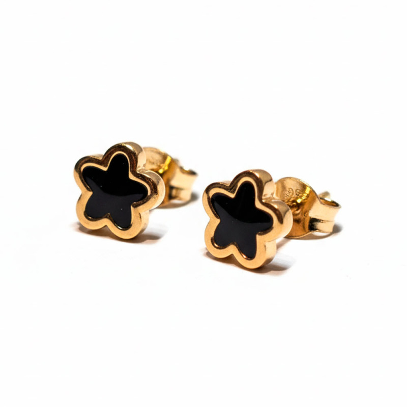 gold-plated silver jasmine earrings
