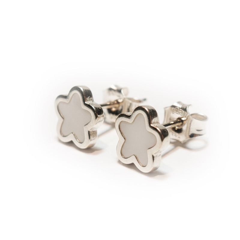 silver jasmine earrings