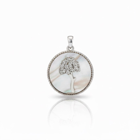 silver pendant with biznaga