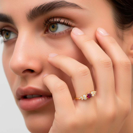anillo oro con diamantes