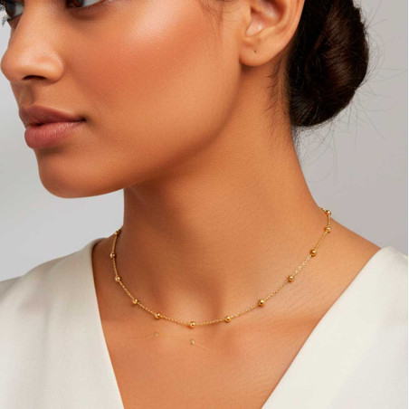 Gold chain and ball choker