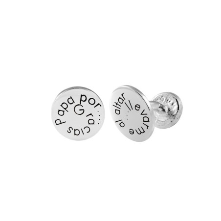 Silver wedding cufflinks