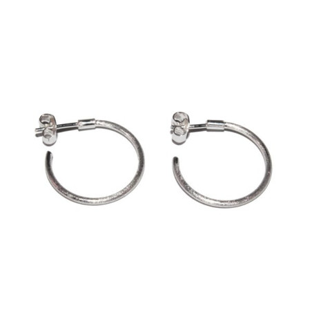Aros satinado plata – Pendientes de plata