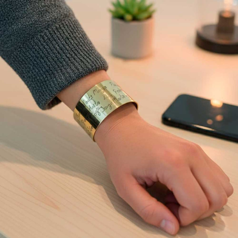 Pulsera con nombres para profesores