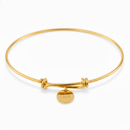 Gold bracelet with medallion