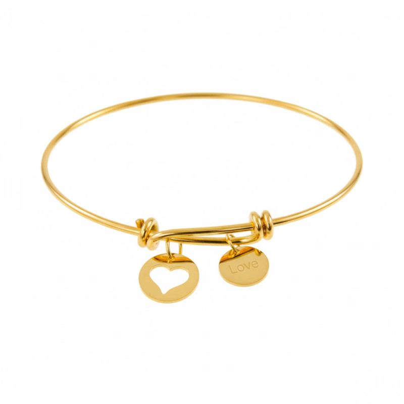 Gold bracelet with knotted slim openwork design