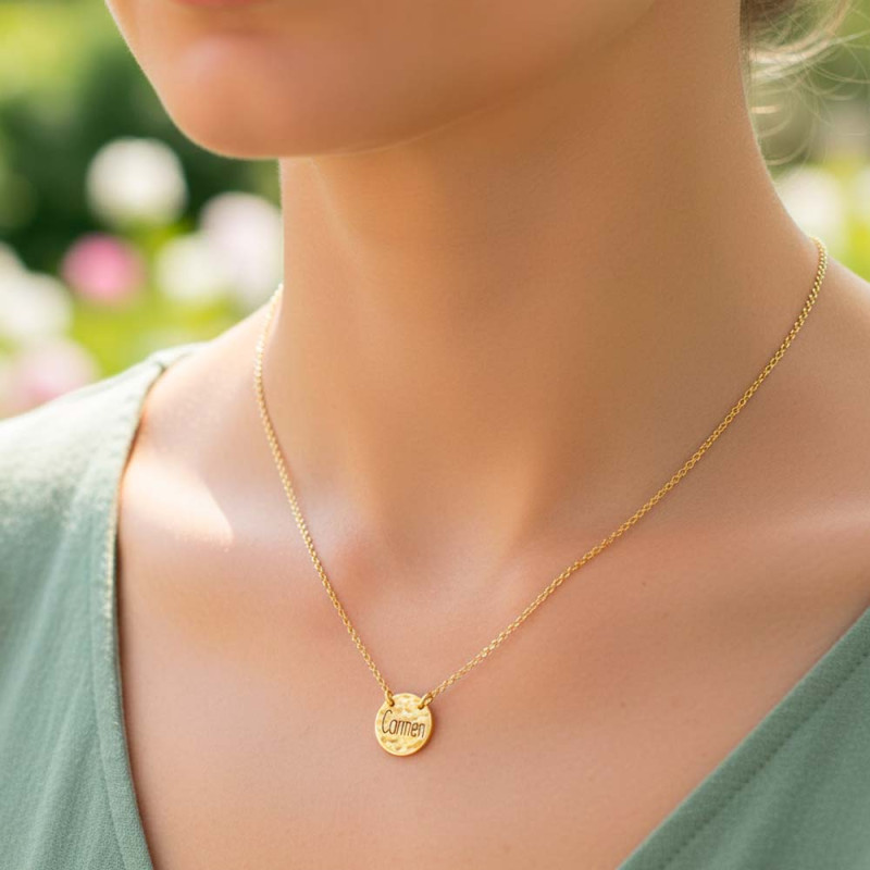 Collar medalla nombre