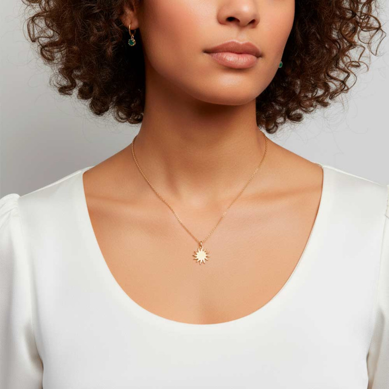 Collar con corazón en oro