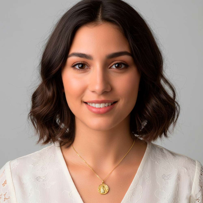 Gold Virgin Mary Pendant