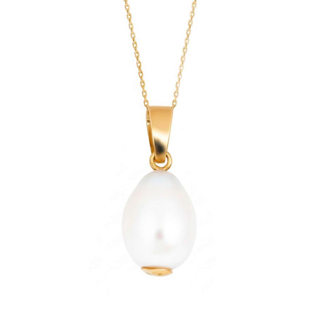 colgante de perla y oro