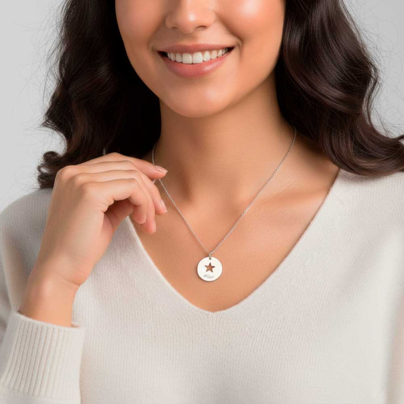 Personalized silver pendant