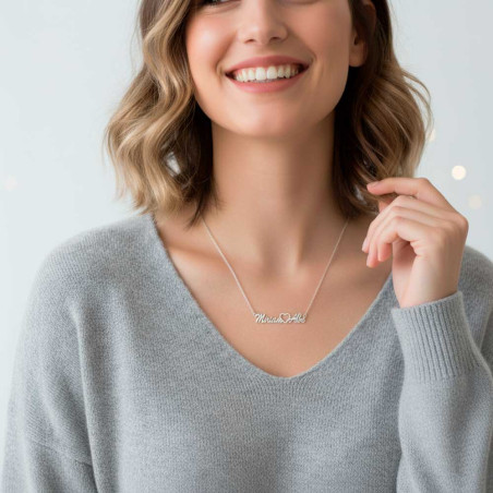 Collar personalizado corazón plata