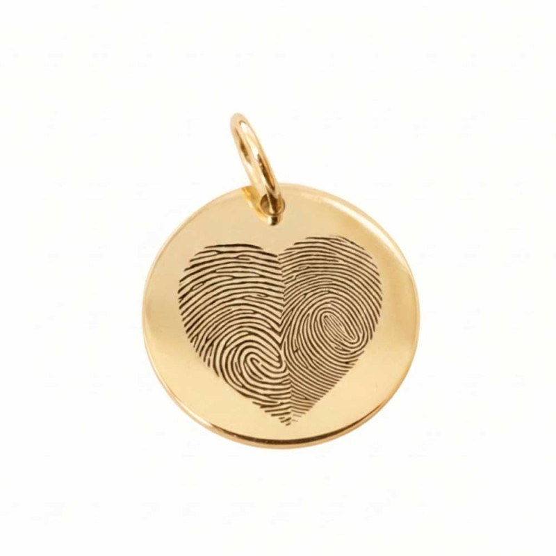 Heart-shaped footprint pendant