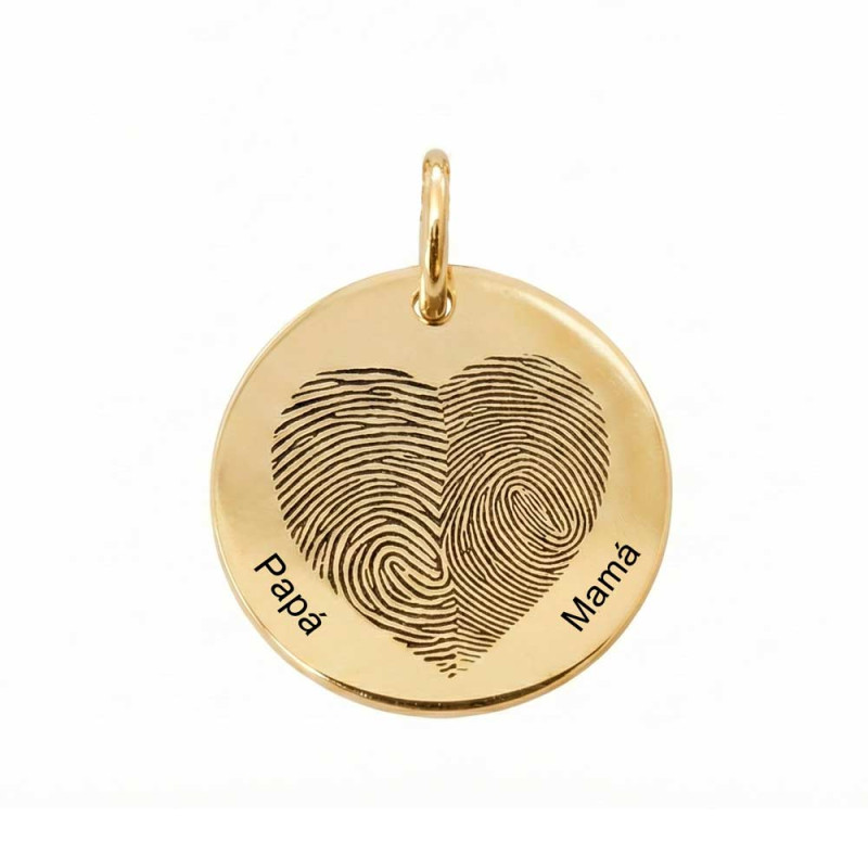 Heart-shaped footprint pendant