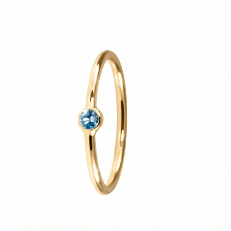 Anillo aguamarina de oro