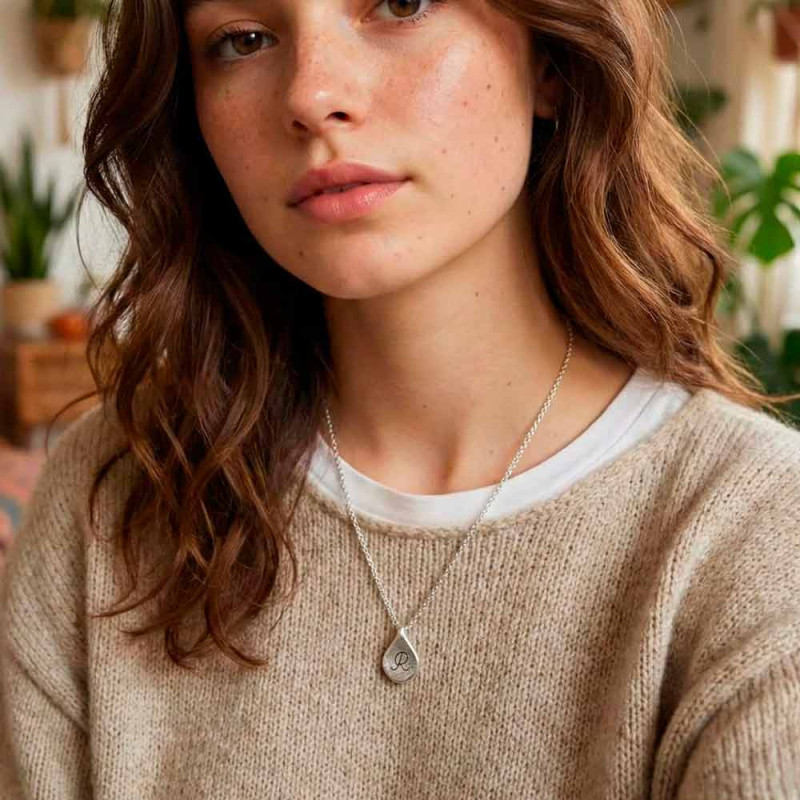 Personalized silver choker