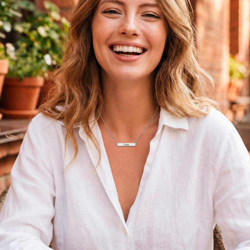 Personalized name necklace in silver