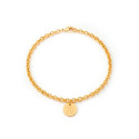 Gold Bracelet with Engraved Medal