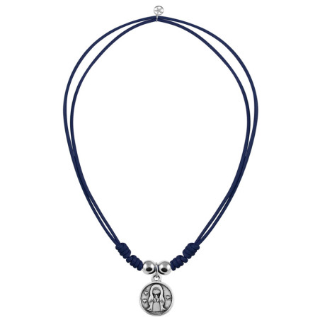 Leather cord Virgin Me Oyes – Silver necklaces
