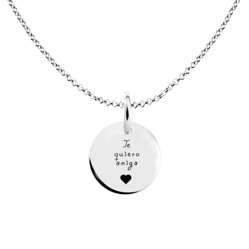 Sterling silver pendant with engraving for a friend.