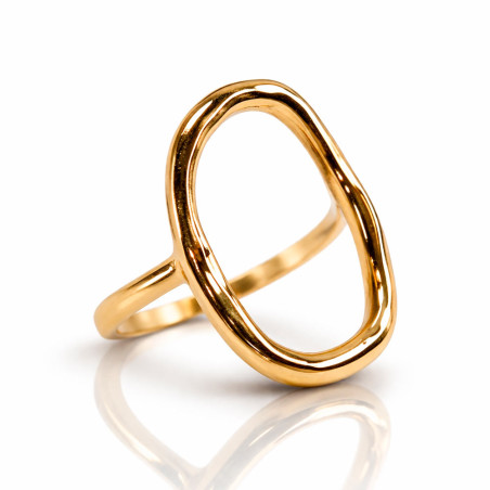 Round, smooth gold wax ring