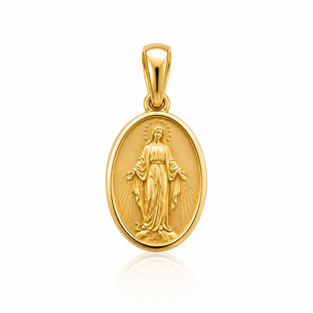Colgante Virgen milagrosa en oro de ley