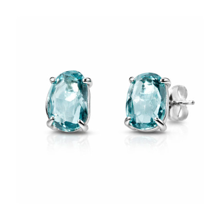 Sweety Aqua Earrings in Silver