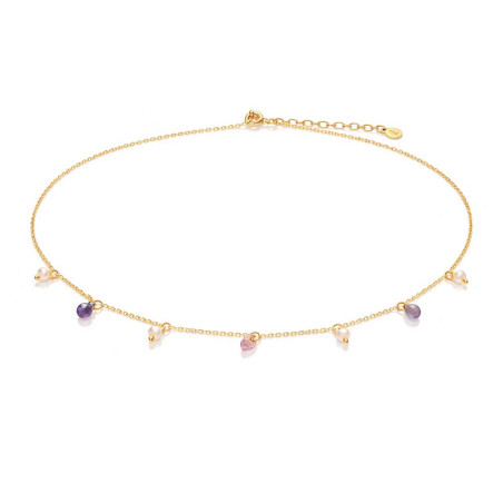 Collar Briggite Perlas Piedras