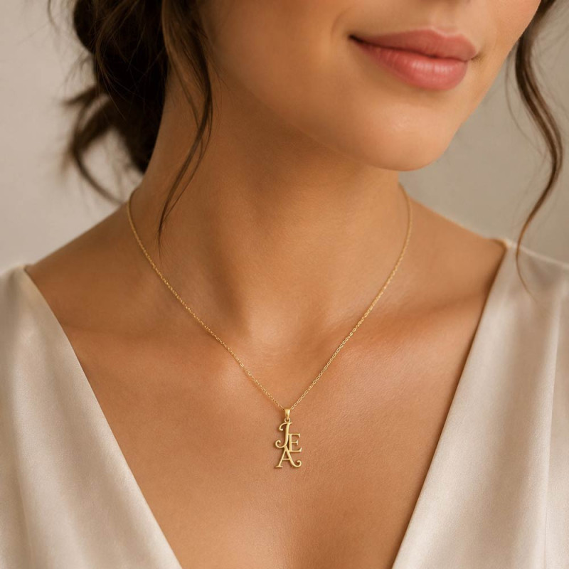 Personalized Initial Pendant in Gold