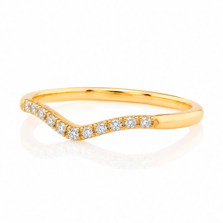 Mini Royal gold ring with cubic zirconia