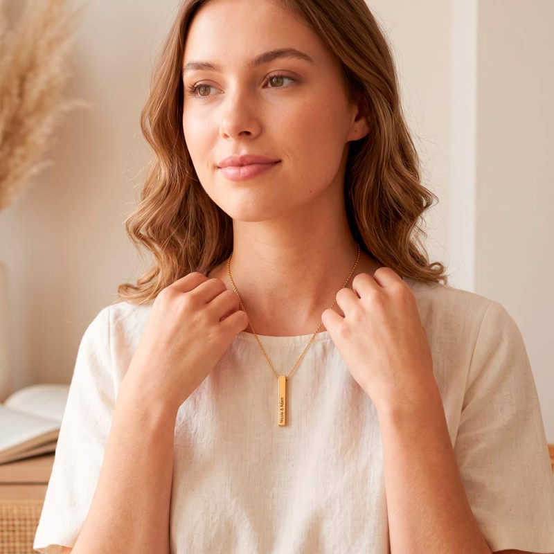 Gold plated rectangle choker
